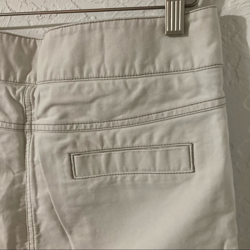 🐃ALMOST LIKE NEW- Ecru Canvas Mini Skirt - Picture 4 of 7